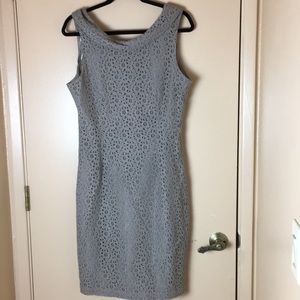 Amelia size 12 taupe lace dress with taupe lining